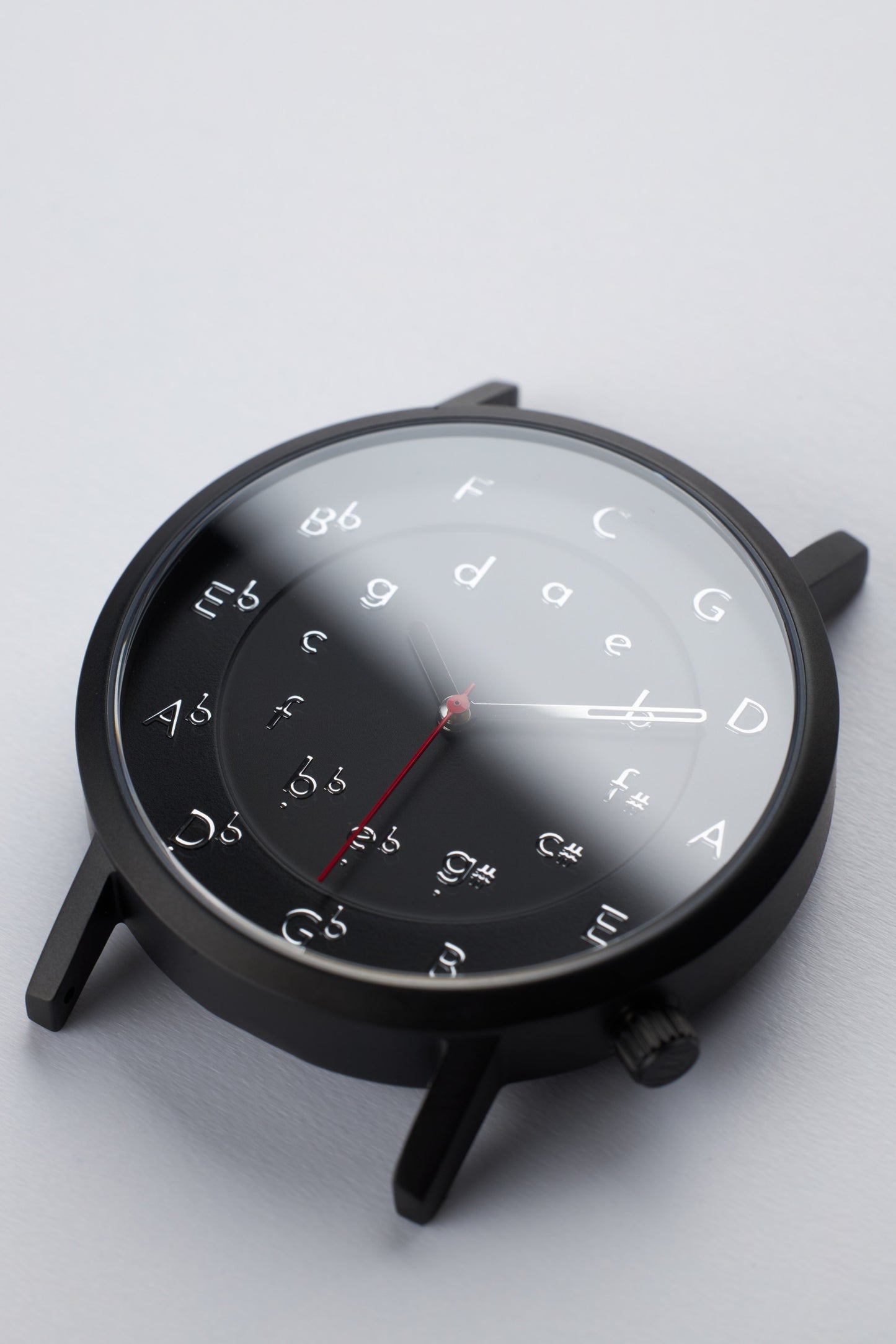 Ossia Watch - Nocturne Noir met Noir Lederen Bandje