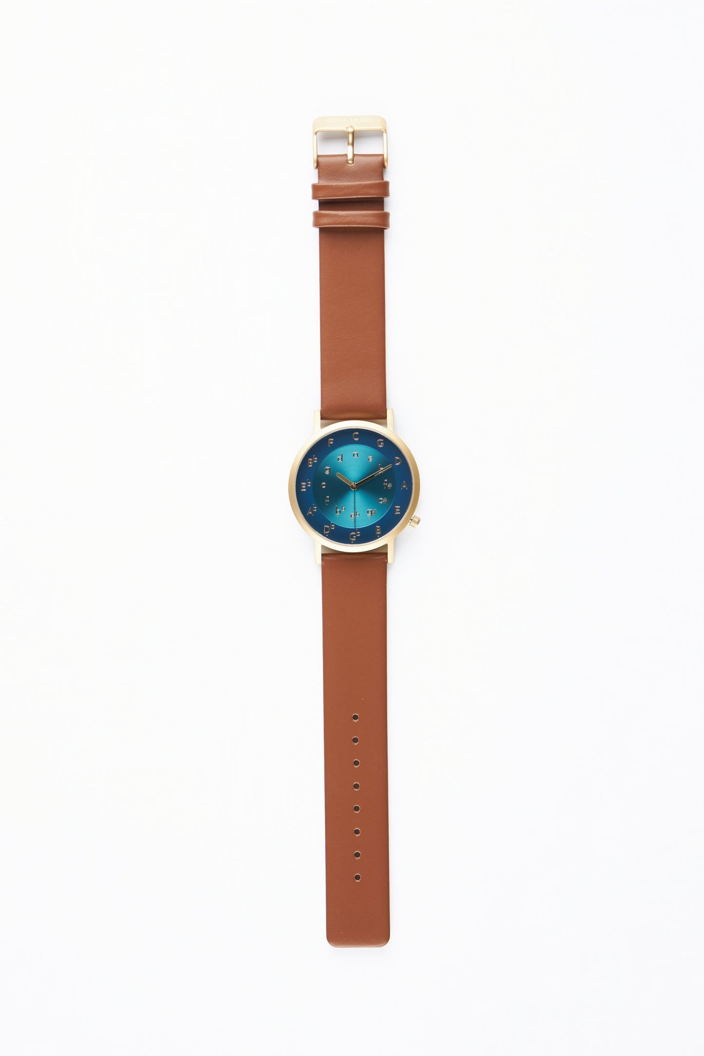 Ossia Watch - Symphony Azure with Brown Leather Strap
