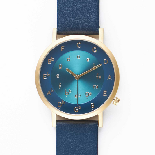 Ossia Watch - Symphony Azure met Azure Lederen Bandje