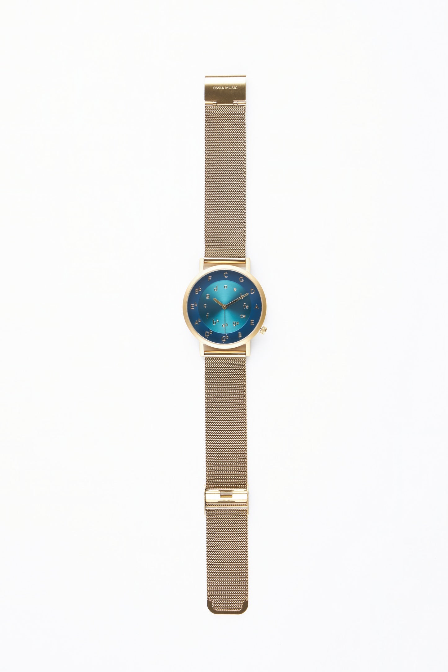 Ossia Watch - Symphony Azure with Gold Mesh Strap