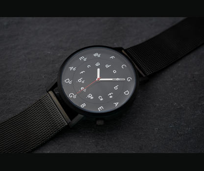 Ossia Watch - Nocturne Noir with Noir Mesh Strap